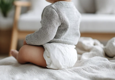 Can a baby wear a diaper for 12 hours?